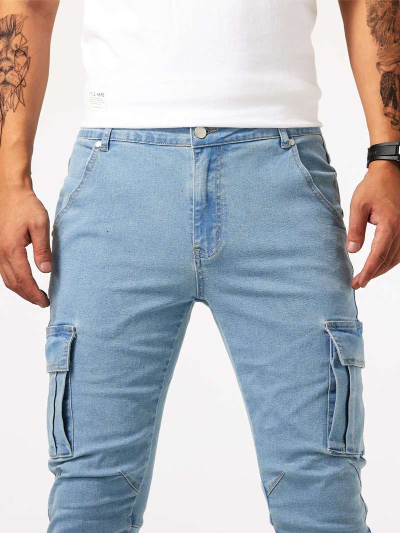 Dean – slim-fit-cargos für herren