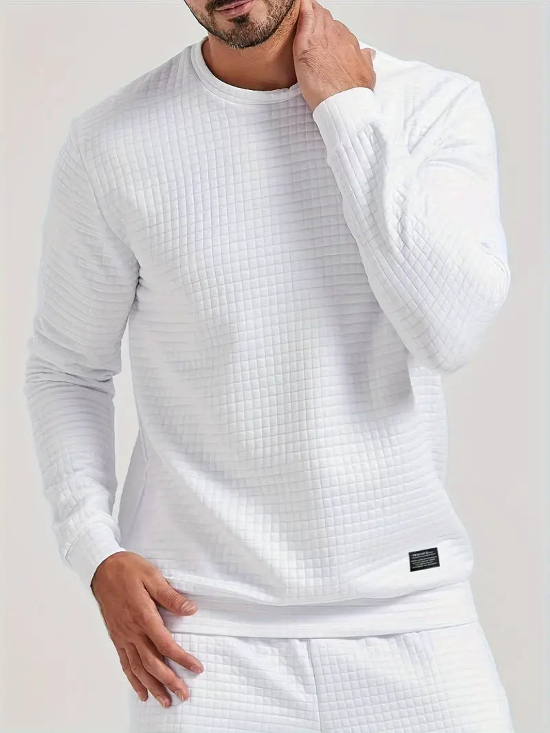 Liam – sweatshirt mit waffelmuster für herren