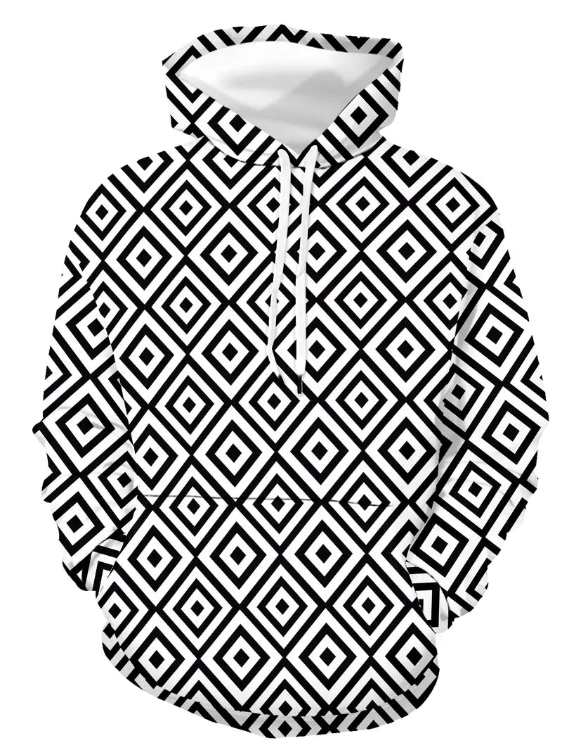 Leon - kapuzenpullover mit geometrischem muster für männer