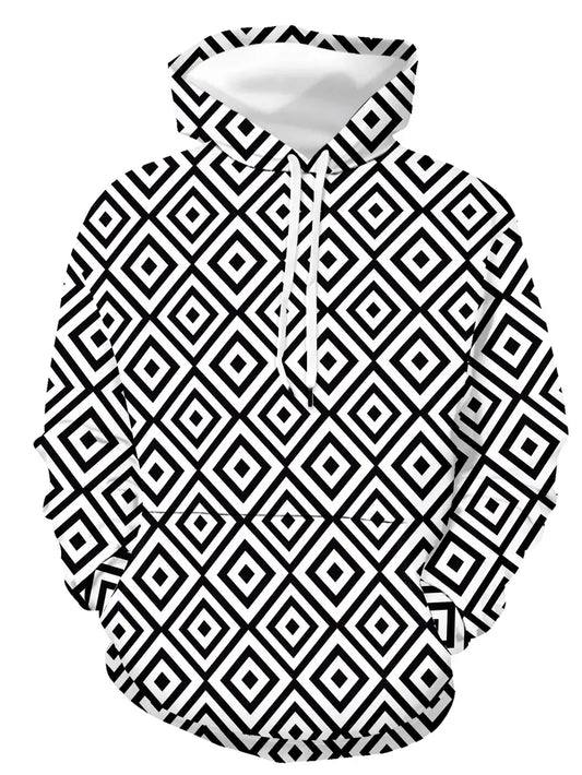 Leon - kapuzenpullover mit geometrischem muster für männer