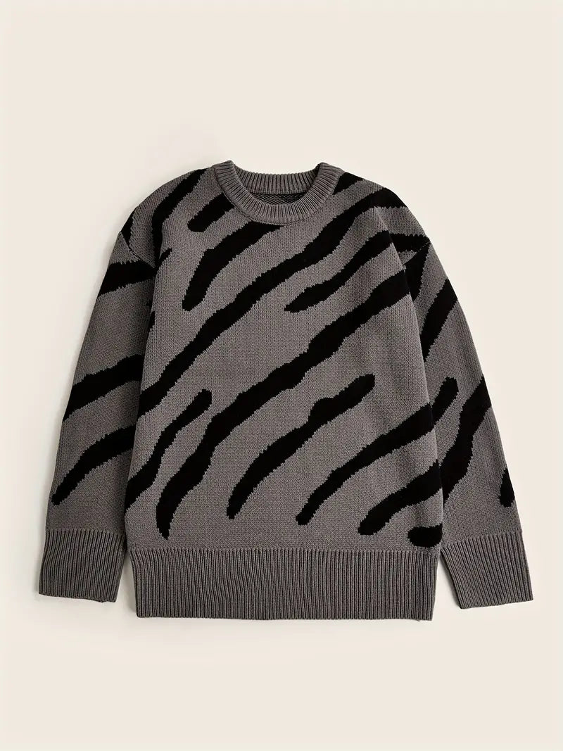 Everett – pullover mit tigermuster für herren