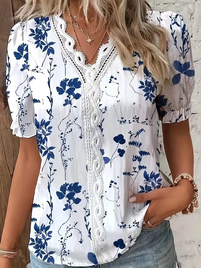 Jessica – elegante bluse mit v-ausschnitt für den frühling