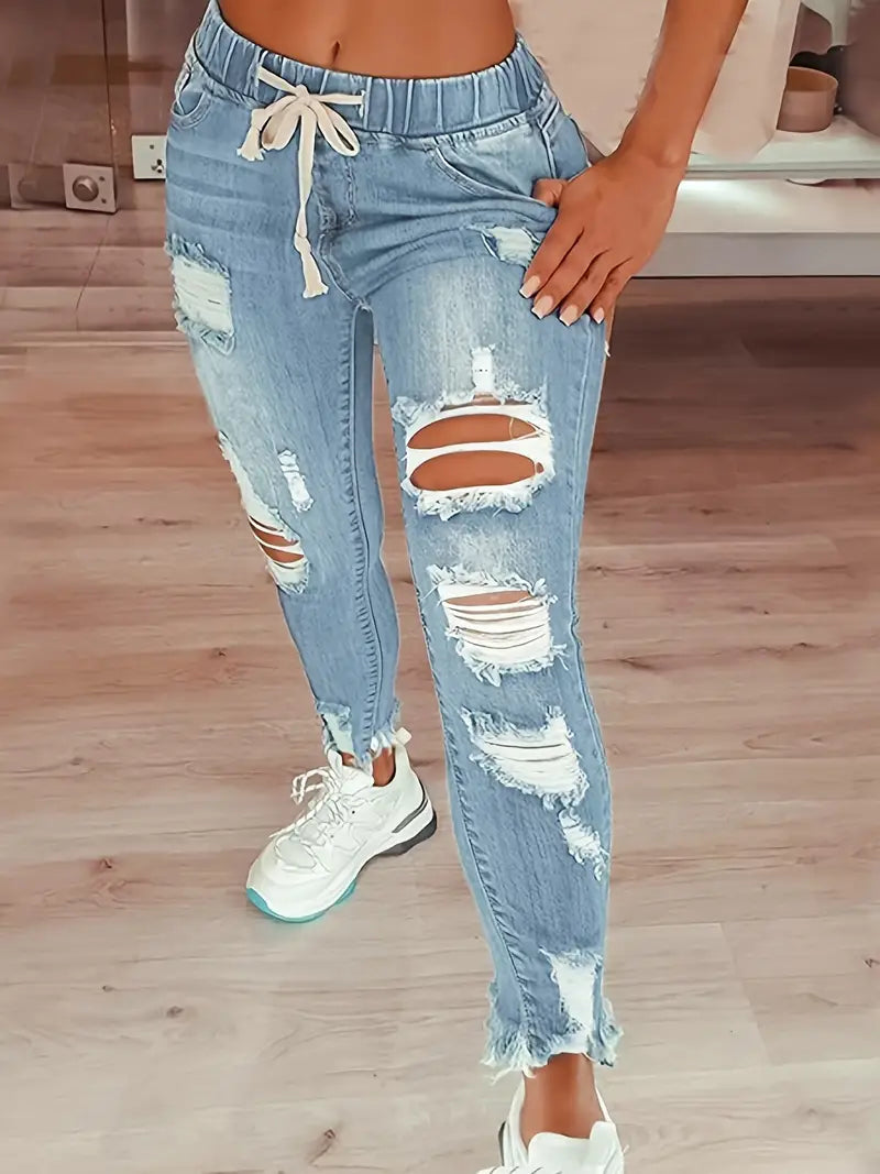 Samantha – röhrenjeans mit kordelzug