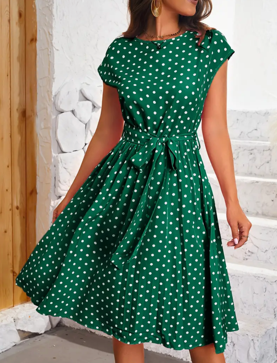 Retro chic – wunderschönes vintage-polkakleid für frühling/sommer