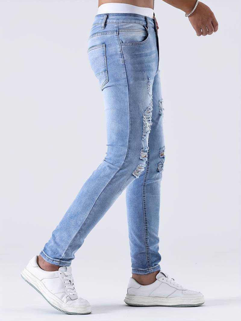 Sebastian – slim-fit-jeans mit legeren rissen