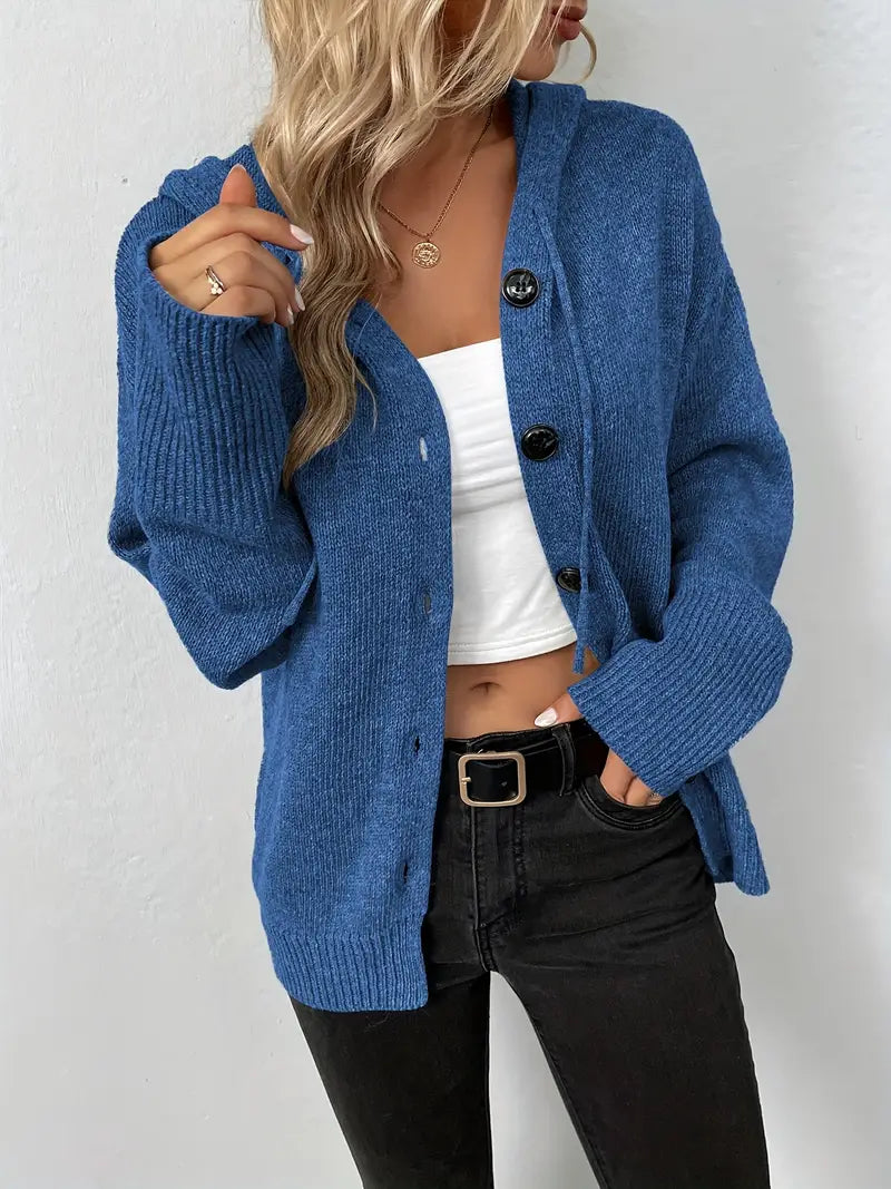 Sarah – stylischer cardigan mit knopfleiste