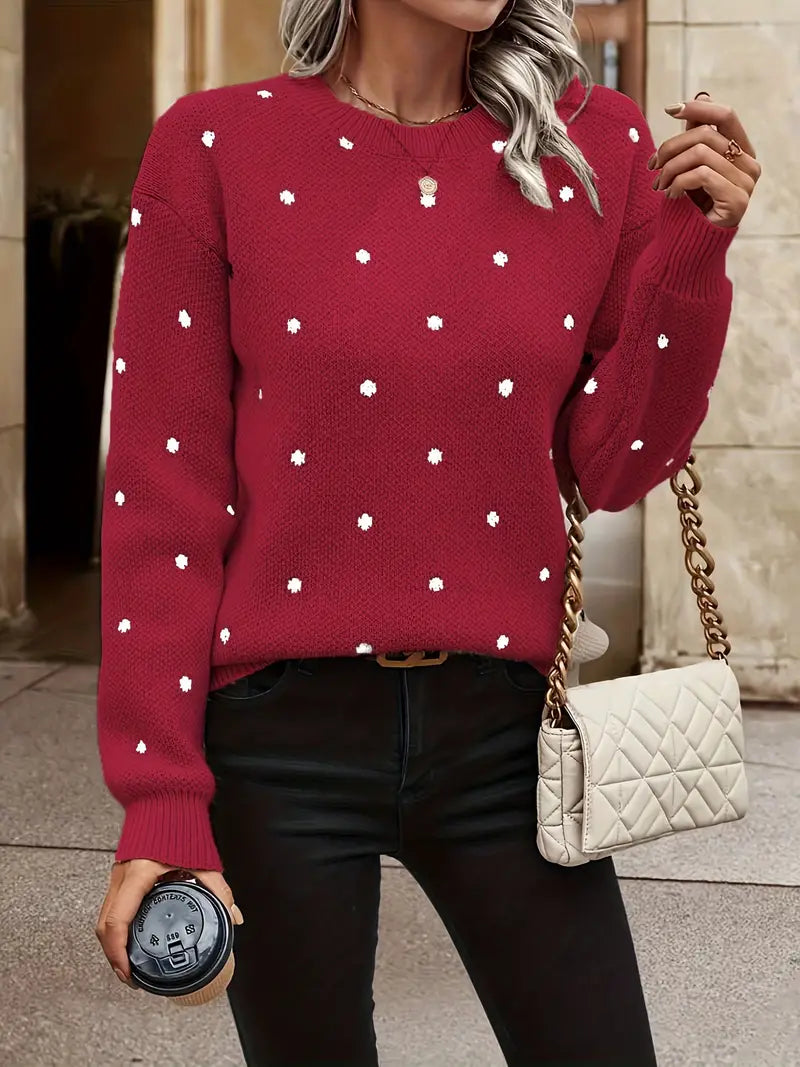 Gabriela – langärmliger poker-dot-pullover