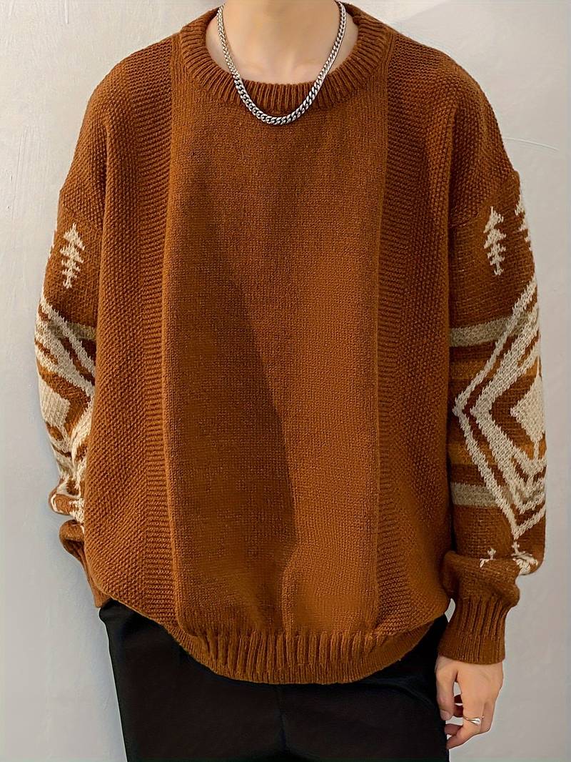 John – pullover mit geometrischem print für männer