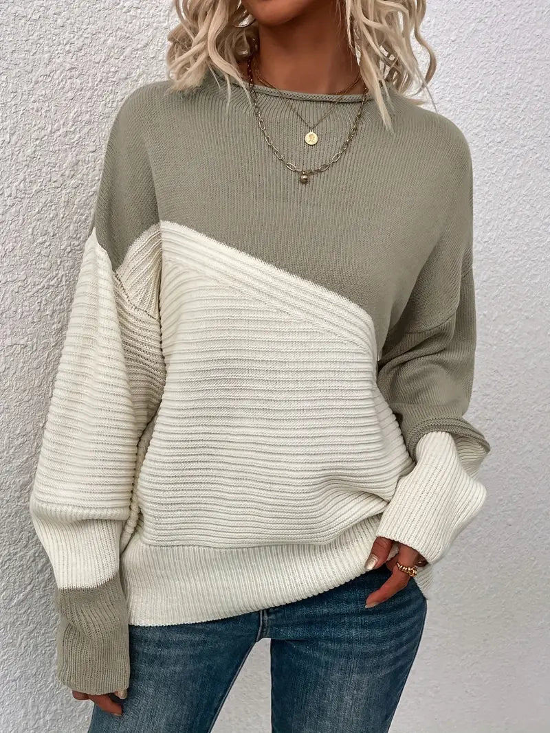 Jessica – farbblock-pullover