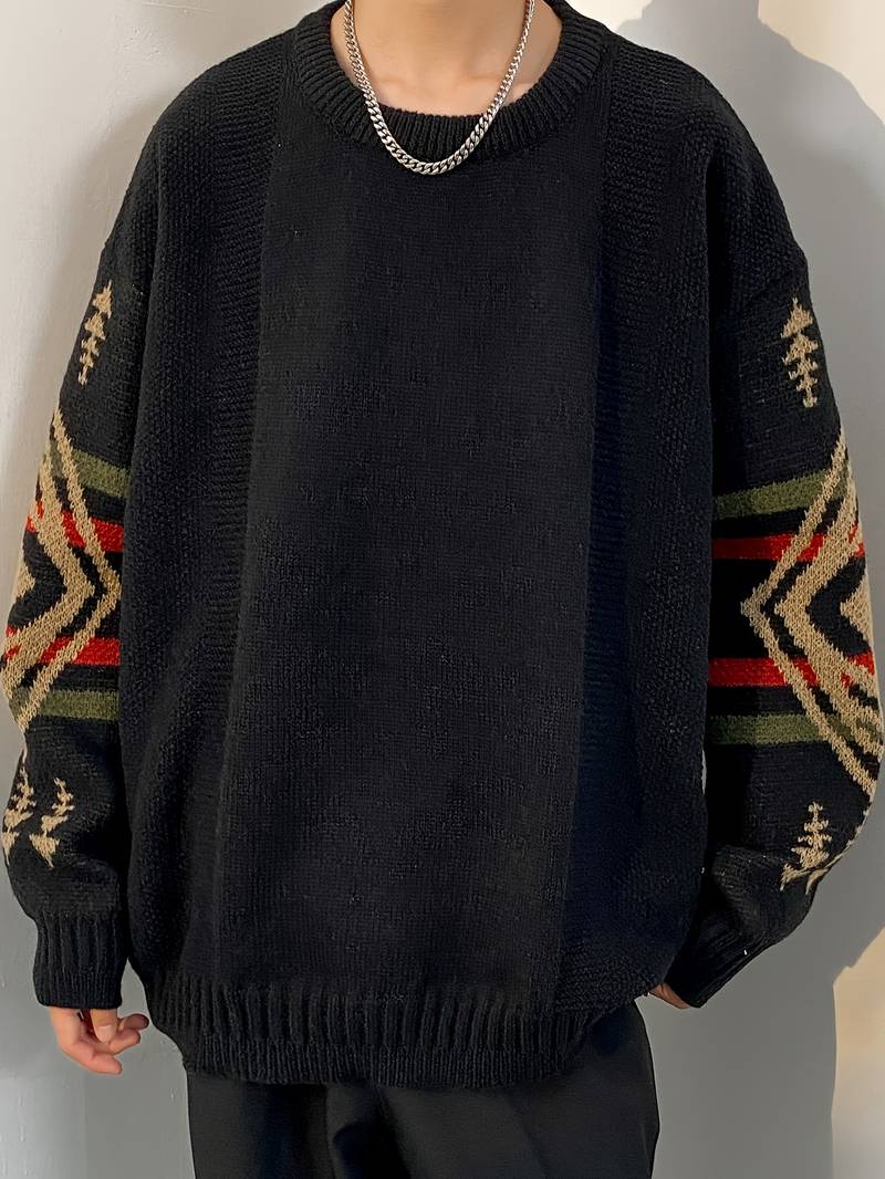 John – pullover mit geometrischem print für männer