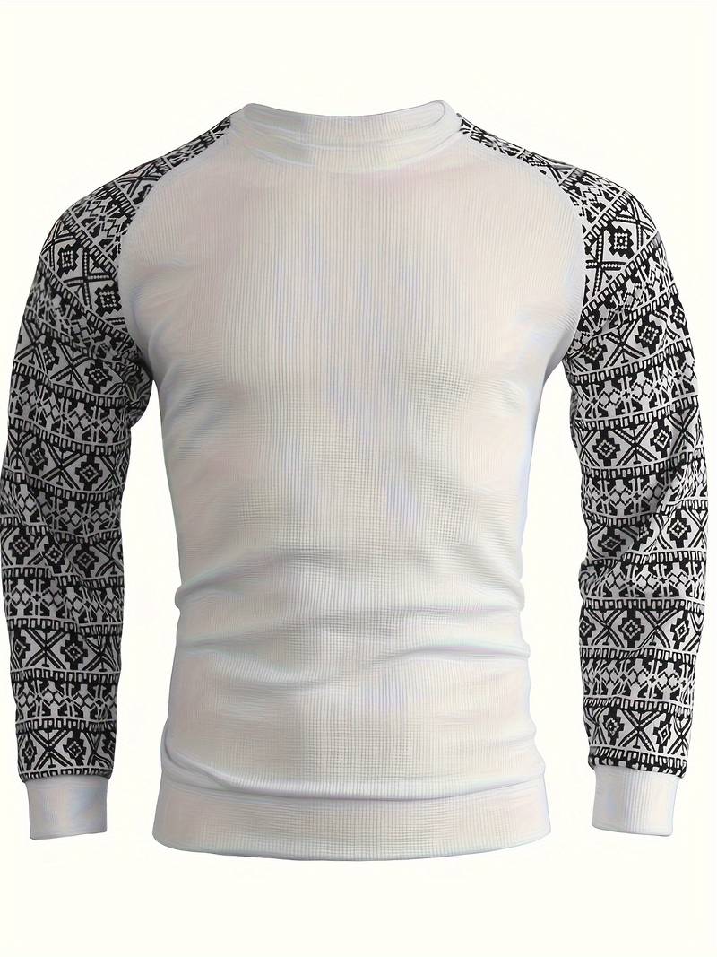 James – ethno-farbblock-langarmpullover für herren